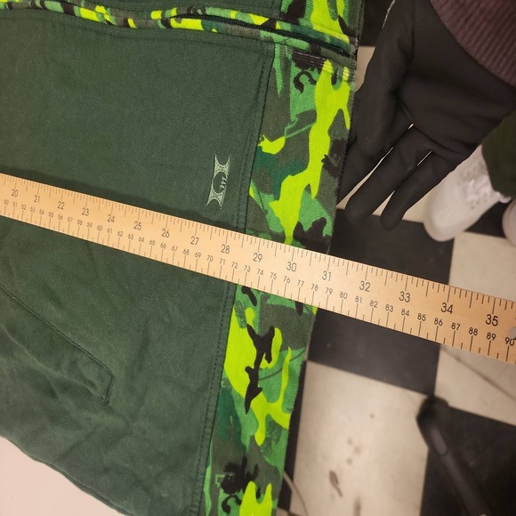 I am an Individual Jacket Mens Extra Large XL Green Camo Full Zip Cotton Blend - Picture 5 of 16